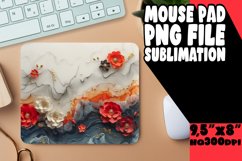 Premium 3D Marble Flower Pattern Sublimation Mouse Pad Product Image 1