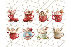 Christmas Coffee Mugs Clipart 60 PNG Festive Cups Product Image 7