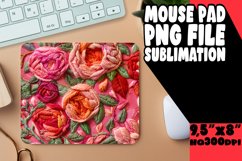 Radiant 3D Flower Embroidery Mouse Pad Product Image 1