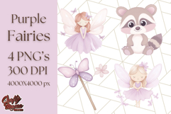 Pastel Purple Fairy Garden Clipart Enchanted Cottagecore Png Product Image 1