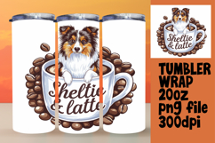 VIVID 20oz Sublimation Tumbler Template , Coffee Dog Product Image 1