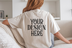 Ivory Comfort Colors C1717 Shirt Mockup, CC 1717 T-shirt Product Image 1