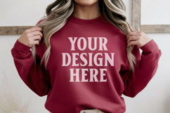 Cardinal Red Gildan 18500 Hoodie Sweatshirt Mockup, 185 mock Product Image 1