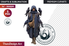 Fantasy Autumn Guardian - Epic Fall Character Clipart PNG Product Image 1