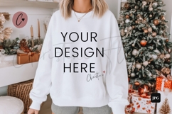 White Christmas Sweatshirt Mockup Product Image 1