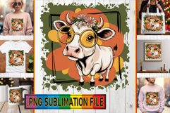 Charming TSHIRT Ideas PNG, Cute Cow Product Image 1