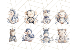 Blue Floral Stuffed Animal Clipart PNG, Cute Stuffed Animals Product Image 3