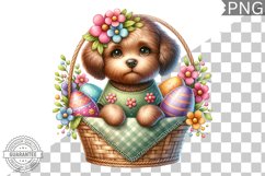 Easter Dog Sublimation - Easter Clipart PNG Design Product Image 1