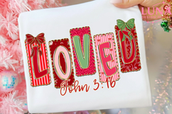 Loved John 3:16 png, Preppy Valentine Png, loved png Product Image 5