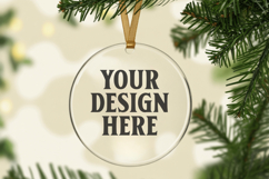 Acrylic Christmas Ornament Mockups , acrylic blank mockup Product Image 1