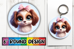 Playful Car Coasters Sublimation, 3D Dog Product Image 1