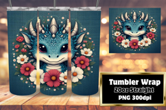 20oz Tumbler Design for Sublimation , Dragon Product Image 1