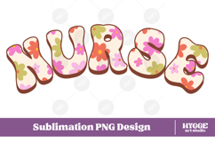 nurse flowers Png Retro floral doctor hospital Sublimation Product Image 1