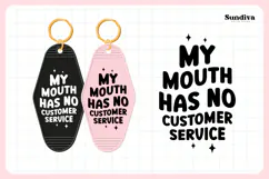 Snarky Quote Motel Keychain SVG | No Customer Service Product Image 3