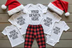 Christmas Family Matching Group T-Shirt Mockups | Holiday Fl Product Image 1