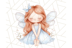 Pastel Blue Fairy Garden Clipart, Enchanted Cottagecore Png Product Image 3