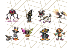Halloween Monster Clipart PNG, Cute Spooky Characters Product Image 7