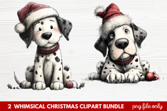 Whimsical Christmas Clipart | Cute Festive Holiday PNG Product Image 1