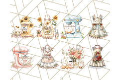 Cottagecore Kitchen Mixer, Apron PNG Clipart, Retro Floral Product Image 7