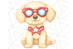 Patriotic Dogs Clipart, Cute 4th of July Puppies PNG Product Image 4
