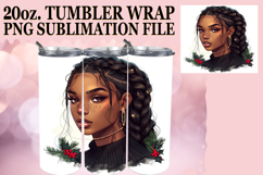 Joyful Reflections 20oz tumbler wrap, Xmas Girl Product Image 1