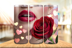 Valentine’s Day Glowing lips Tumbler Wrap PNG Big Bundle Product Image 3