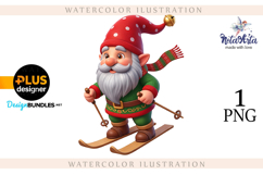 Watercolor Christmas gnomes, Christmas Gnomes Product Image 1