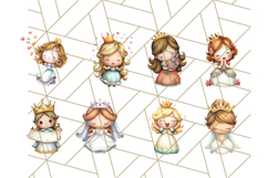 Princess Clipart PNG, Cute Royal Girl Clip Art Product Image 3