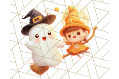 Cute Halloween Ghost Clipart PNG, Ghost and Friends Holiday Product Image 3
