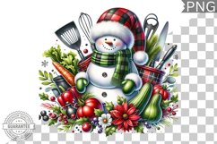 Christmas Snowman Sublimation - Clipart PNG Design Product Image 1