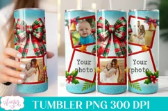 Christmas Photo tumbler wrap for sublimation Product Image 1