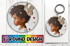 Lovely Valentine&#039;s Elegance: Sublimation Design Round Product Image 1
