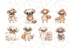 Pug Clipart PNG, Cute Dog Art, Puppies With Jobs, Pug Work Product Image 5