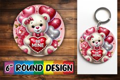 Bright Sublimation Round Ornaments, Valentines Product Image 1