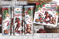 Sublimation Tumbler WRAP Christmas Design Quote Watercolor Product Image 1