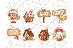 Cozy Christmas Bakery Clipart PNG, Holiday Cookie Art Product Image 3