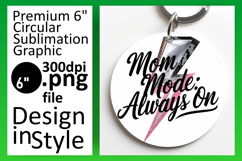 Vibrant Round Design Keychain Template , Mother&#039;s Day Product Image 1