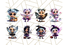 Halloween Fairy Clipart PNG, Cute Chibi Fairy Art Clip Art Product Image 7