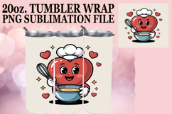 Sublimation Wonders 20oz tumbler wrap, Valenines Heart Product Image 1