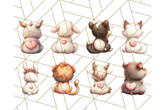 Cute Back View Sitting Animal Clipart PNG From Behind Product Image 3
