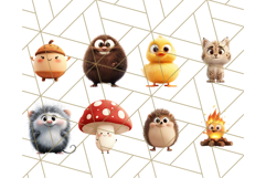 Chunky Kawaii Woodland Critters PNG Clipart, Cute Animals Product Image 3