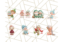Santa’s Pajama Day Clipart, Cute Christmas Bedtime PNG Product Image 7