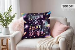 100 days of school Pillow Design, Teacher PNG Sublimation Product Image 1