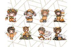 Woodland Autumn Parade Clipart 64 PNG Fall Animals Product Image 3