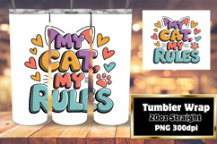 ELEGANT 20oz Tumbler Design for Any Occasion , Cat Quote Product Image 1