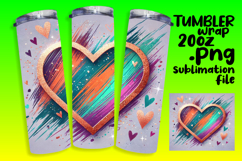 VIBRANT 20oz Tumbler Artwork , Heart Product Image 1