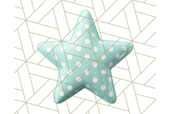 Cute Puffy Star Clipart PNG, 3D Glossy Pastel Stars Clip Art Product Image 3