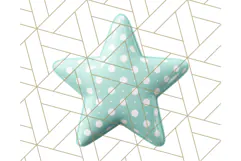 Cute Puffy Star Clipart PNG, 3D Glossy Pastel Stars Clip Art Product Image 3