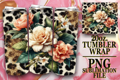 Uplifting Vibes 20oz tumbler wrap, Leopard Prints Product Image 1