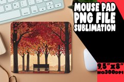 Fall Autumn Mouse Pad Watercolor Sublimation Product Image 1